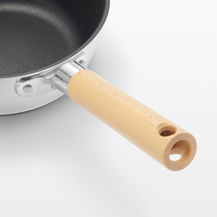 Muji Non-Stick Deep Frying Pan and Pot 20cm Diameter IH Compatible