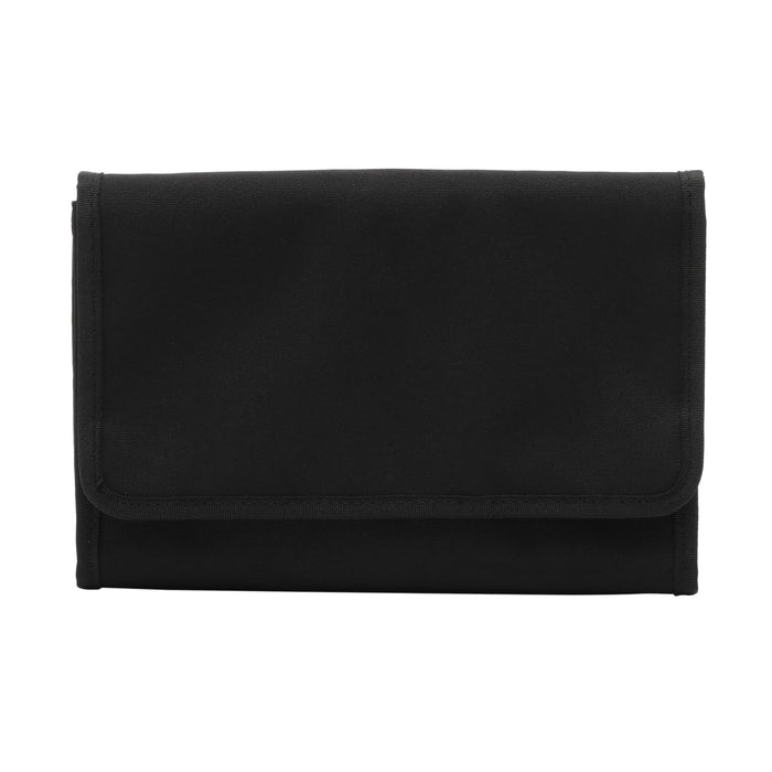 Muji Large Black Polyester Health Handbook Case B6/A5 Compatible 24x17cm