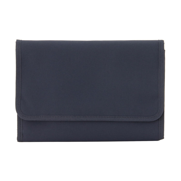 Muji Large Navy Polyester Health Handbook Case B6/A5 Compatible