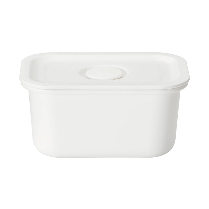 Muji White Rectangular Polypropylene Lunch Box with Valve 125ml Storage