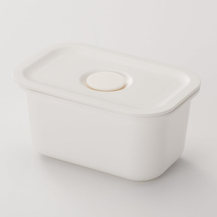 Muji White Rectangular Polypropylene Lunch Box with Valve 125ml Storage