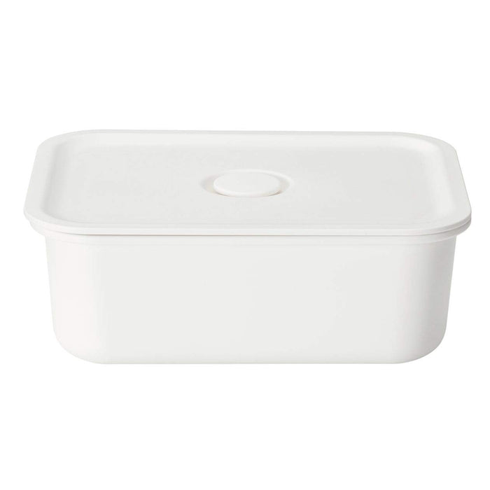 Muji White Polypropylene Lunch Box 325ml with Valve Rectangular Storage Container