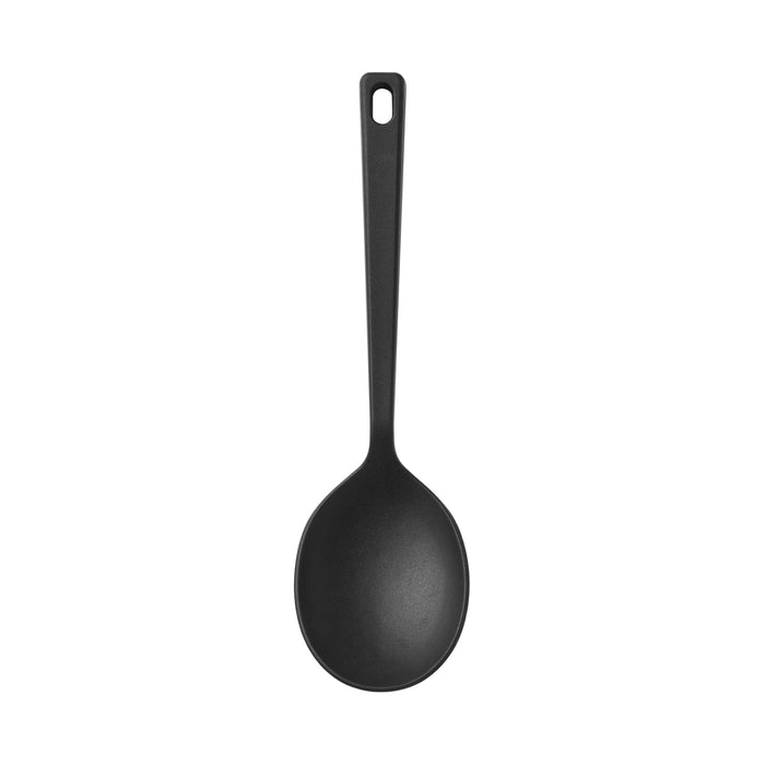 Muji Black Silicone Cooking Spoon 26cm - Durable Kitchen Utensil