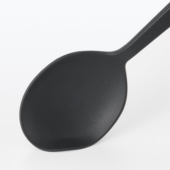 Muji Black Silicone Cooking Spoon 26cm - Durable Kitchen Utensil