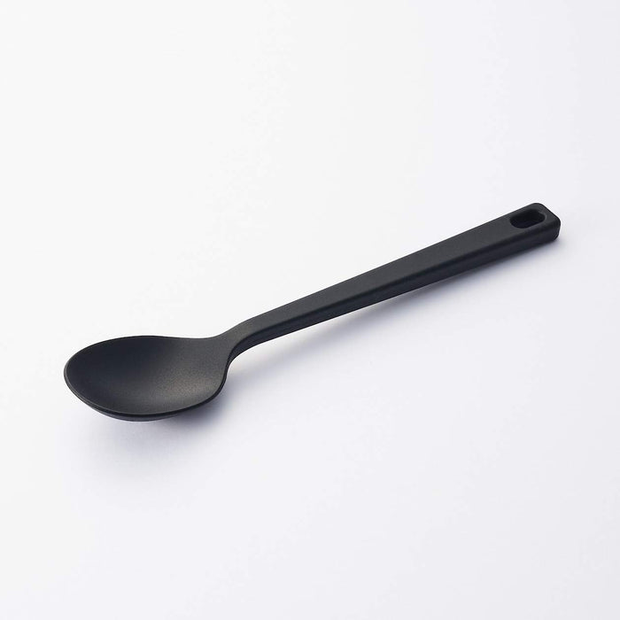 Muji Black Silicone Cooking Spoon Small 25Cm Length
