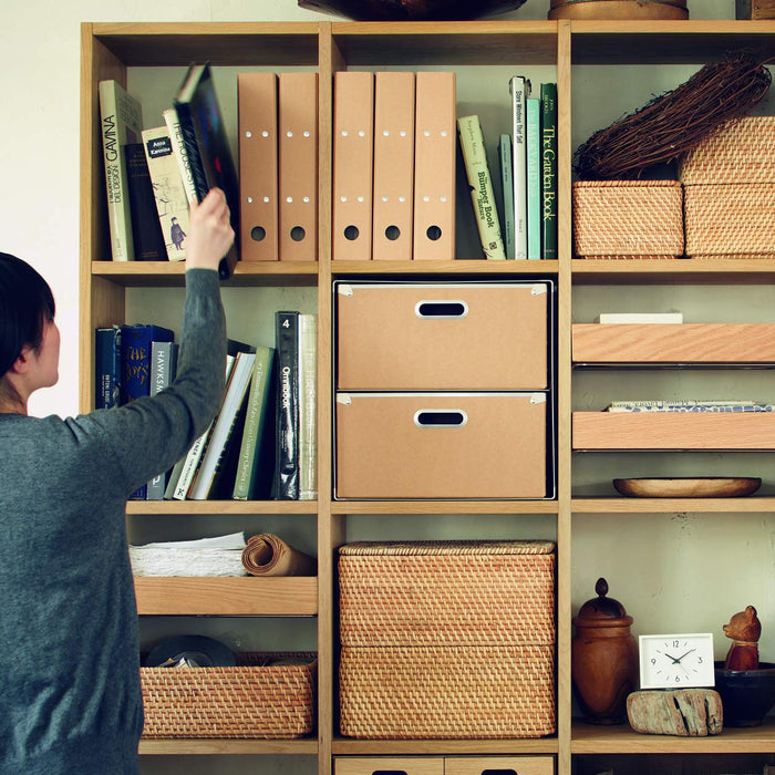 Muji Stackable Medium Rattan Basket 36x26x16cm Rectangular 47381306