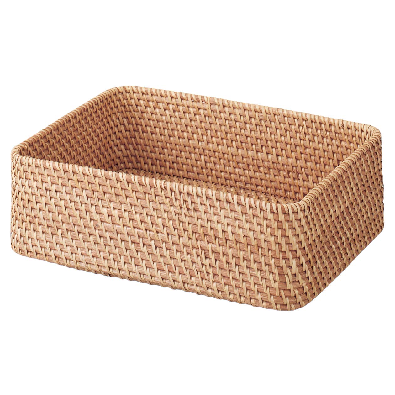Muji Stackable Rattan Basket Small 36x26x12cm Natural Storage Solution