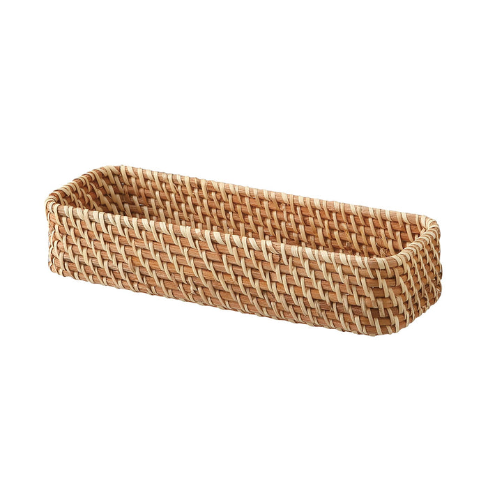 Muji Stackable Rattan Box Half Shallow 26x9x6cm 37525702