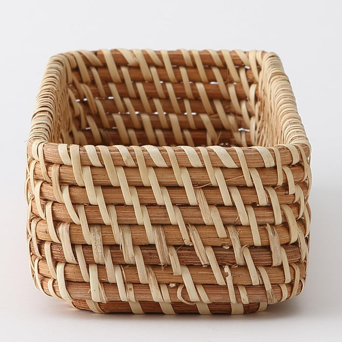 Muji Stackable Rattan Box Half Shallow 26x9x6cm 37525702