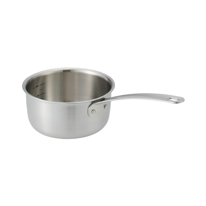Muji 1.5L Stainless Steel Saucepan with Aluminum Core 36x13cm Silver