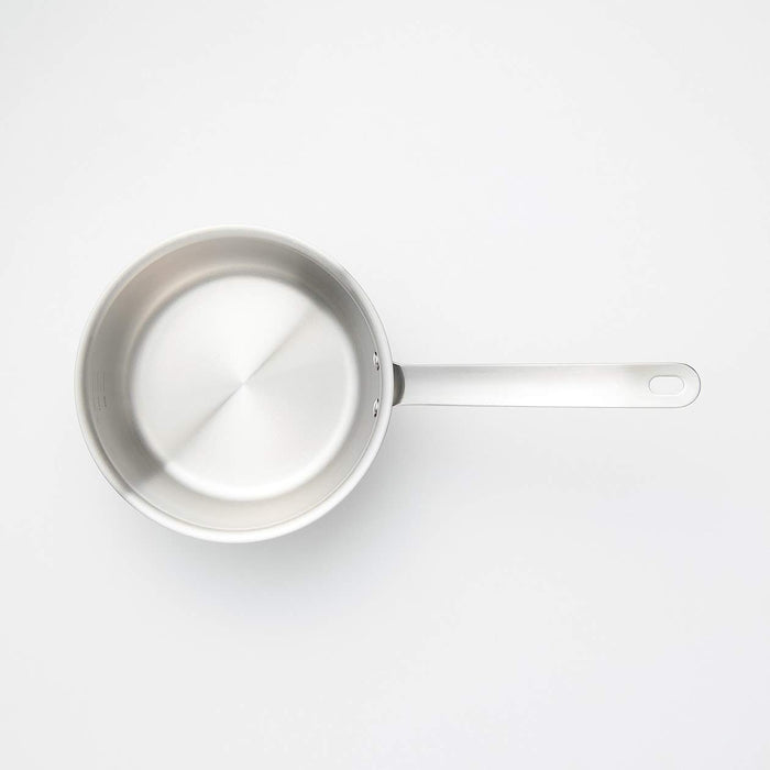 Muji Stainless Steel Aluminum 2.0L Saucepan 3-Ply Silver 38x14Cm