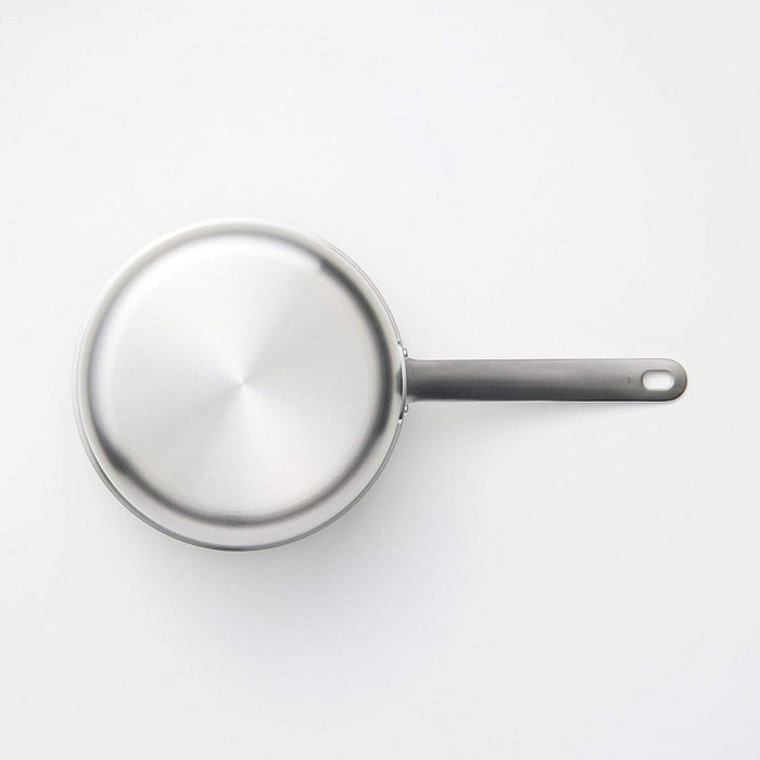 Muji Stainless Steel Aluminum 2.0L Saucepan 3-Ply Silver 38x14Cm