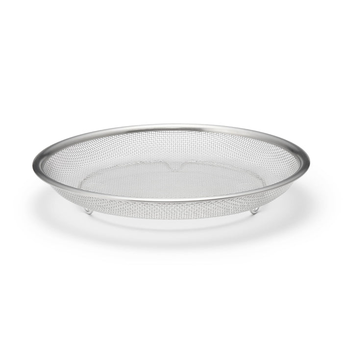 Muji Large Stainless Steel Flat Colander 22.5cm Dia x 3.5cm Height