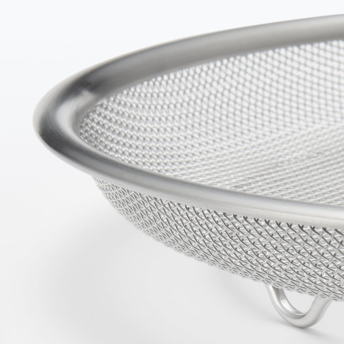 Muji Large Stainless Steel Flat Colander 22.5cm Dia x 3.5cm Height