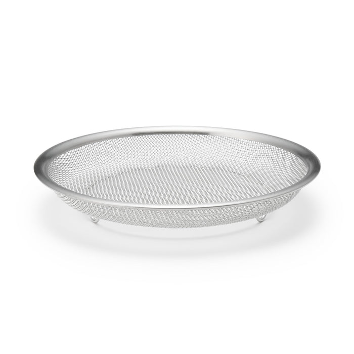 Muji Stainless Steel Flat Colander Medium 19.5cm Diameter x 3cm Height