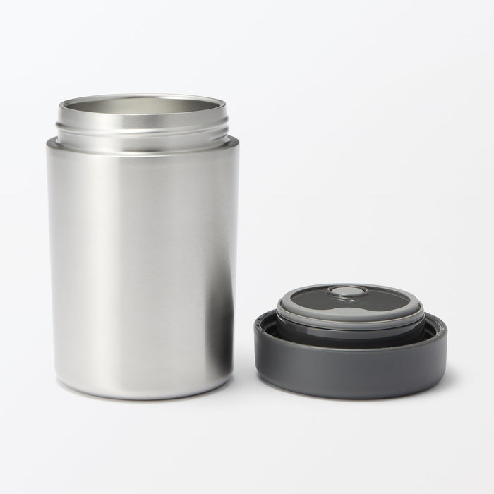 Muji Insulated Soup Jar Silver 430ml Wide-Mouth Easy Clean 84334580