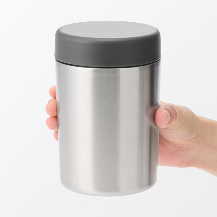 Muji Insulated Soup Jar Silver 430ml Wide-Mouth Easy Clean 84334580
