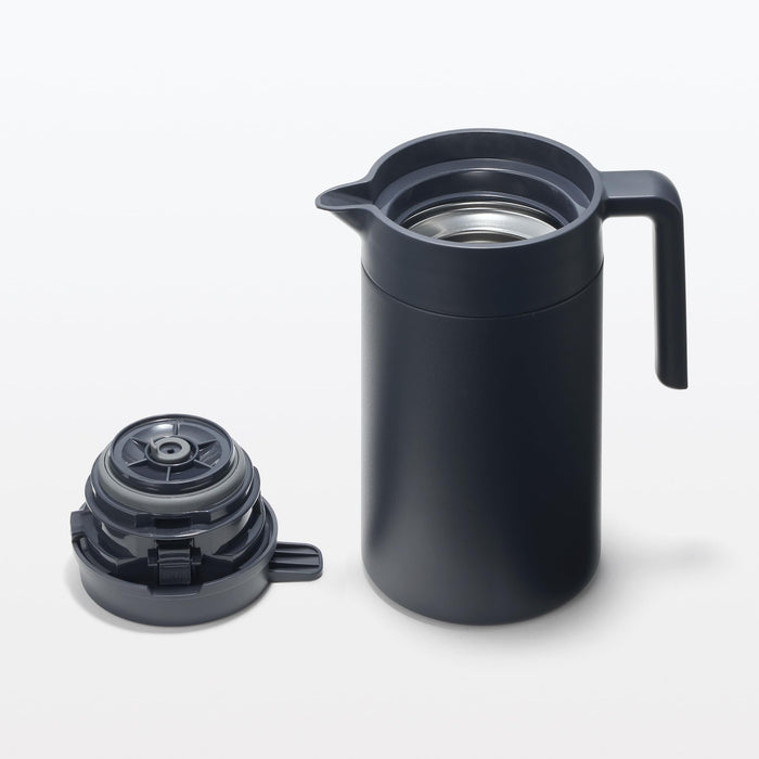 Muji Black 1.3L Wide-Mouthed Insulated Tabletop Pot Easy to Clean