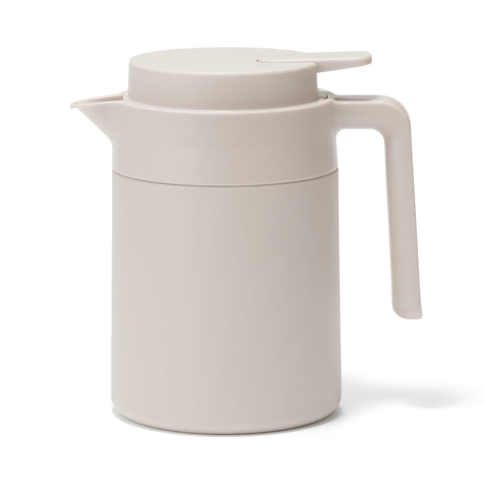 Muji 0.8L Gray Beige Wide-Mouth Insulated Tabletop Pot Easy to Clean