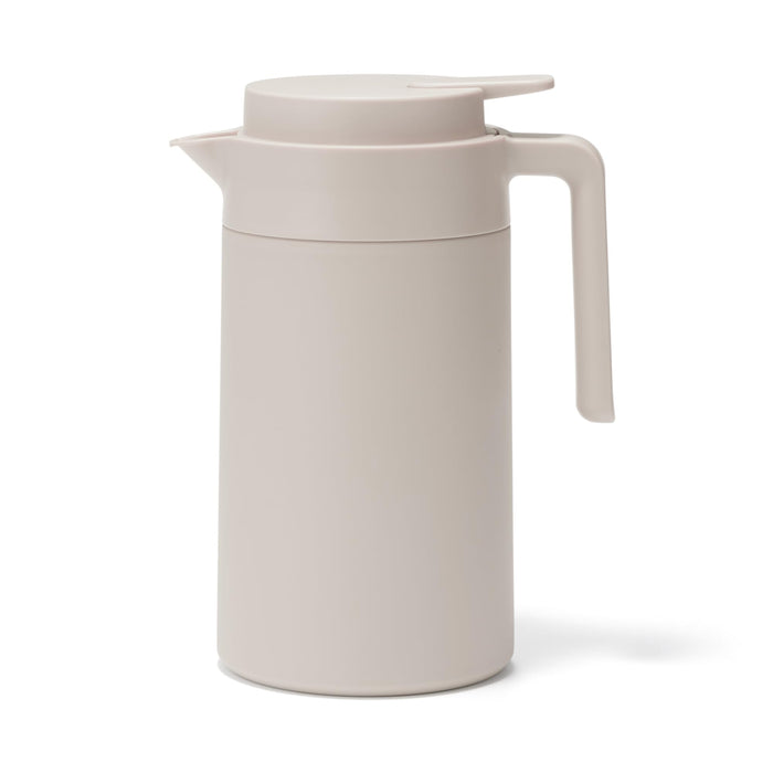Muji Insulated Tabletop Pot Gray Beige 1.3L Wide Mouth Easy Clean 84334542