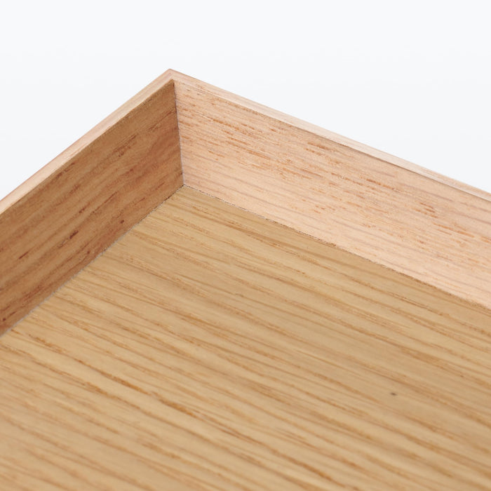 Muji Wooden Square Tray Natural 27x19x2cm Durable Serving Tray