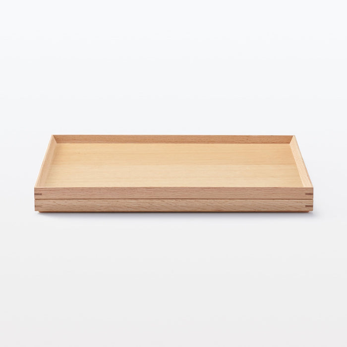 Muji Wooden Square Tray Natural 40.5x30.5x2cm Durable and Stylish
