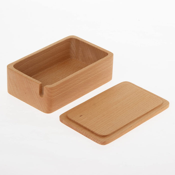 Nagao Beech Wood Butter Case with Knife - Durable Wooden Design-Kiichin - The #1 Place for Japanese Goods in Your Hand!