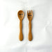 Nagao Children's Wooden Spoon and Fork Set 14cm Niko Niko Saonoki-Kiichin - The #1 Place for Japanese Goods in Your Hand!