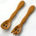 Nagao Children's Wooden Spoon and Fork Set 14cm Niko Niko Saonoki-Kiichin - The #1 Place for Japanese Goods in Your Hand!