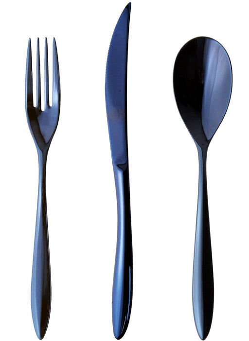 Nagao Iki 3-Piece Stainless Steel Cutlery Set Indigo Blue Made in Japan-Kiichin - The #1 Place for Japanese Goods in Your Hand!