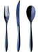 Nagao Iki 3-Piece Stainless Steel Cutlery Set Indigo Blue Made in Japan-Kiichin - The #1 Place for Japanese Goods in Your Hand!