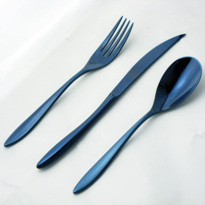 Nagao Iki 3-Piece Stainless Steel Cutlery Set Indigo Blue Made in Japan-Kiichin - The #1 Place for Japanese Goods in Your Hand!