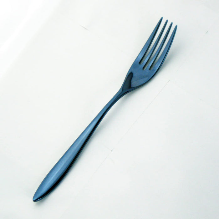 Nagao Iki Dinner Fork Indigo Blue 19cm 18-8 Stainless Steel Japan Made-Kiichin - The #1 Place for Japanese Goods in Your Hand!