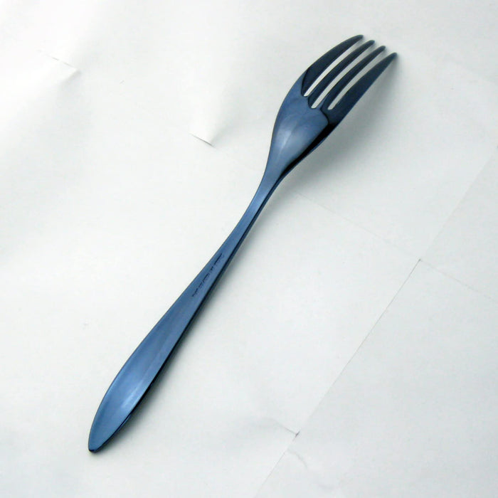 Nagao Iki Dinner Fork Indigo Blue 19cm 18-8 Stainless Steel Japan Made-Kiichin - The #1 Place for Japanese Goods in Your Hand!