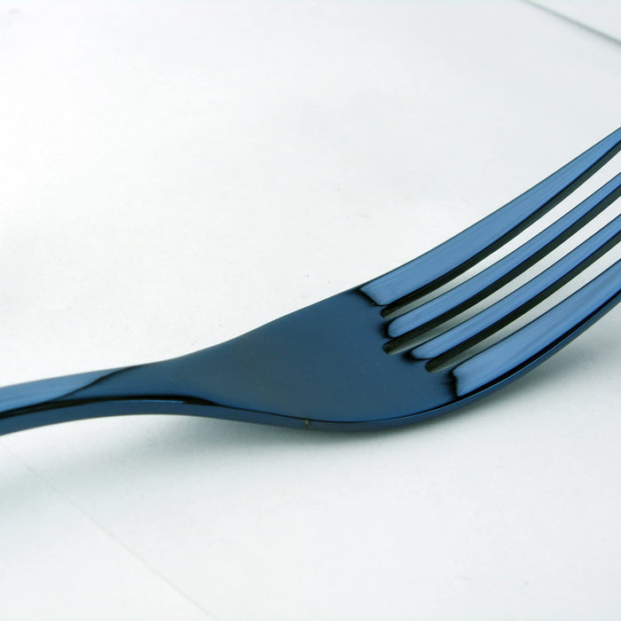 Nagao Iki Dinner Fork Indigo Blue 19cm 18-8 Stainless Steel Japan Made-Kiichin - The #1 Place for Japanese Goods in Your Hand!