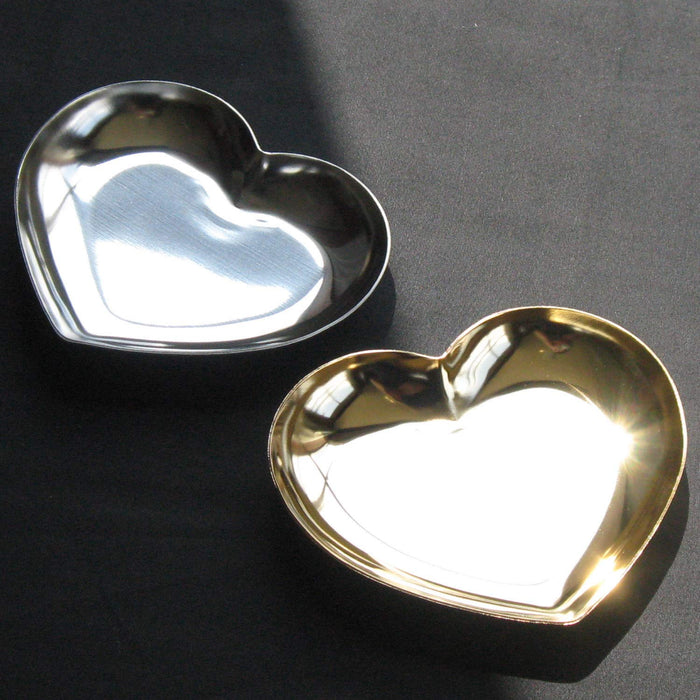 Nagao Tsubame Sanjo Heart Accessory Tray 11.3cm Stainless Steel Japan Made-Kiichin - The #1 Place for Japanese Goods in Your Hand!