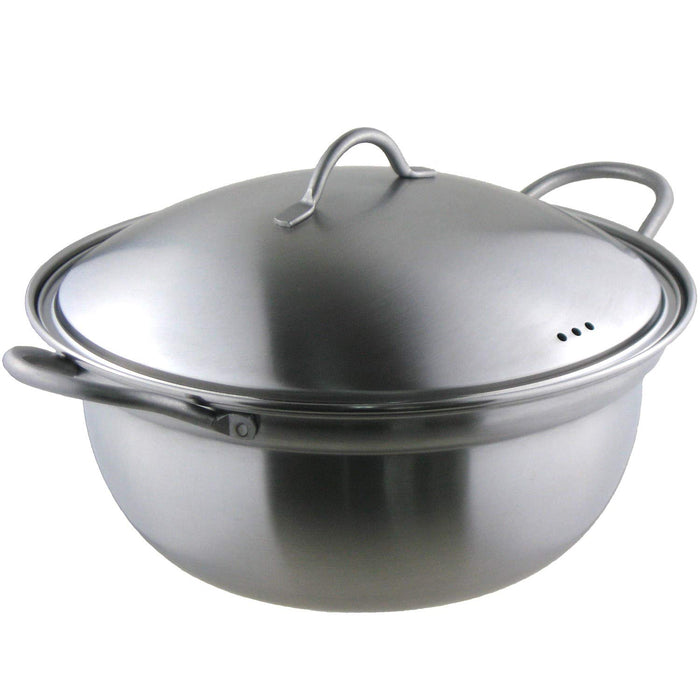 Nagao Tsubame Sanjo 24Cm Stainless Steel Tabletop Pot Yosenabe Japan Made-Kiichin - The #1 Place for Japanese Goods in Your Hand!