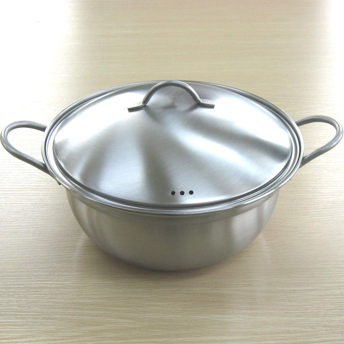 Nagao Tsubame Sanjo 24Cm Stainless Steel Tabletop Pot Yosenabe Japan Made-Kiichin - The #1 Place for Japanese Goods in Your Hand!