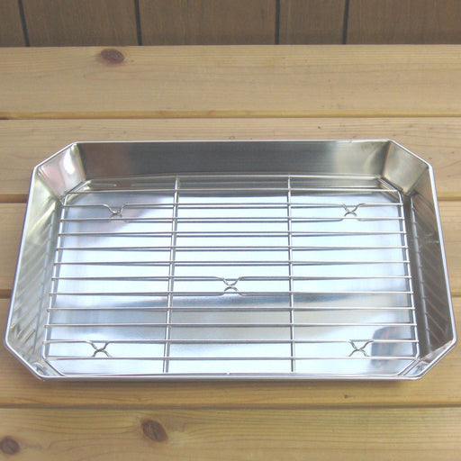 Nagao Tsubame Sanjo 33cm Long Rectangular Mesh Plate 18-8 Steel Japan-Kiichin - The #1 Place for Japanese Goods in Your Hand!