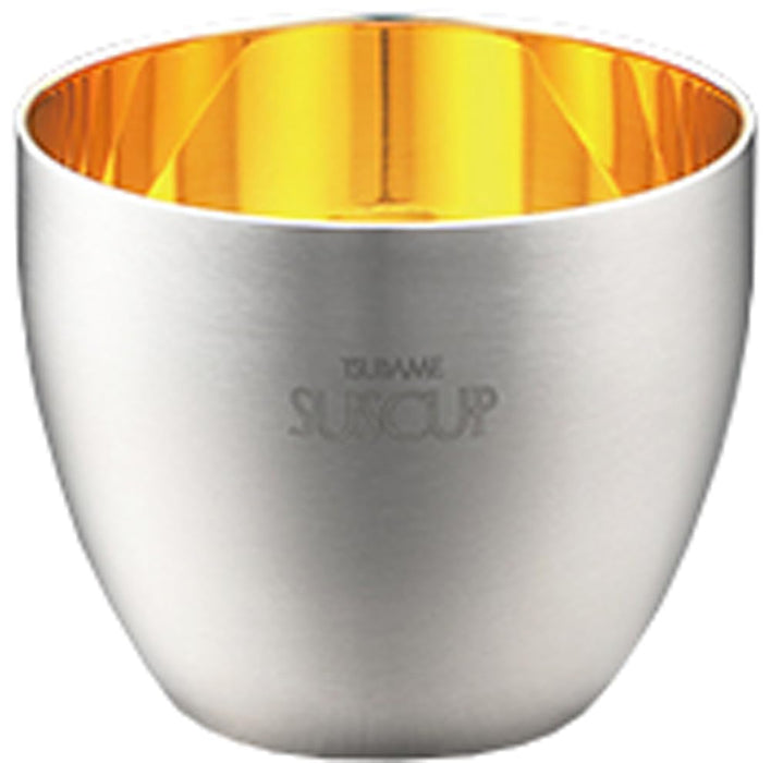 Nagao Tsubame Sanjo Sake Cup Sakura Gold Double Walled Stainless Steel Japan-Kiichin - The #1 Place for Japanese Goods in Your Hand!