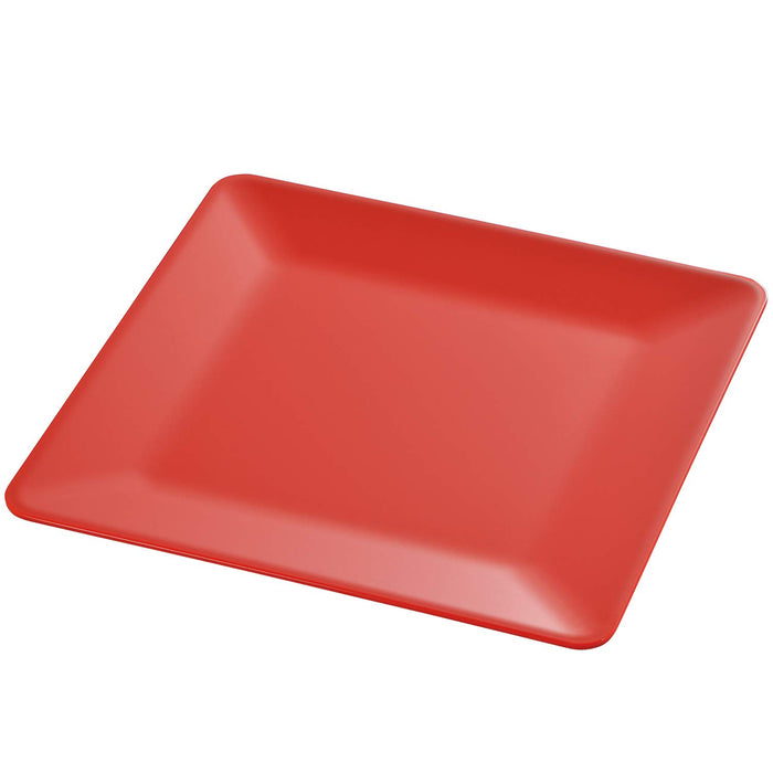 Nagao Red Unbreakable Square Plate 20cm Tableware Made in Japan-Kiichin - The #1 Place for Japanese Goods in Your Hand!
