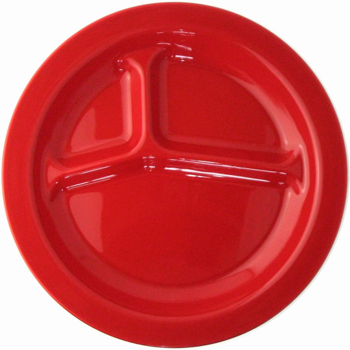 Nagao Red Unbreakable Lunch Plate 21.7x2.6cm Microwave and Dishwasher Safe-Kiichin - The #1 Place for Japanese Goods in Your Hand!