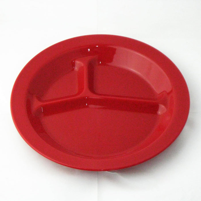 Nagao Red Unbreakable Lunch Plate 21.7x2.6cm Microwave and Dishwasher Safe-Kiichin - The #1 Place for Japanese Goods in Your Hand!