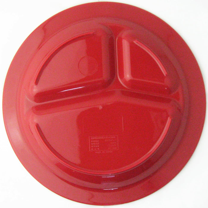 Nagao Red Unbreakable Lunch Plate 21.7x2.6cm Microwave and Dishwasher Safe-Kiichin - The #1 Place for Japanese Goods in Your Hand!