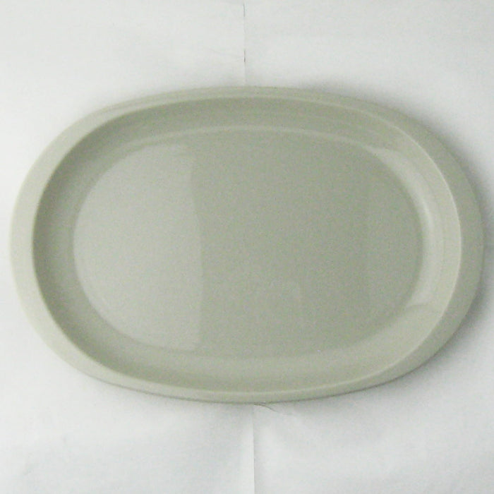 Nagao Unbreakable Oval Plate 26x17cm Gray Dishwasher/Microwave Safe Japan-Kiichin - The #1 Place for Japanese Goods in Your Hand!