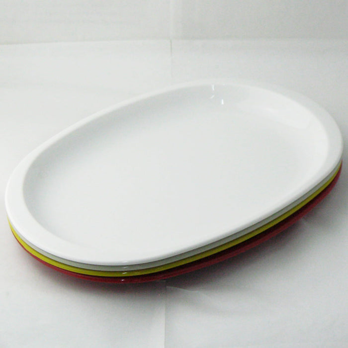Nagao Unbreakable Oval Plate 26x17cm Gray Dishwasher/Microwave Safe Japan-Kiichin - The #1 Place for Japanese Goods in Your Hand!