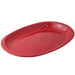 Nagao Unbreakable Red Oval Plate 26x17.3x2.3cm Microwave Safe Japan Made-Kiichin - The #1 Place for Japanese Goods in Your Hand!