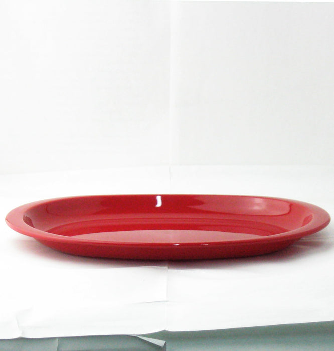 Nagao Unbreakable Red Oval Plate 26x17.3x2.3cm Microwave Safe Japan Made-Kiichin - The #1 Place for Japanese Goods in Your Hand!