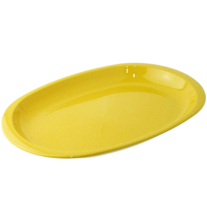 Nagao Unbreakable Yellow Oval Plate 26x17.3cm Dishwasher Microwave Safe-Kiichin - The #1 Place for Japanese Goods in Your Hand!