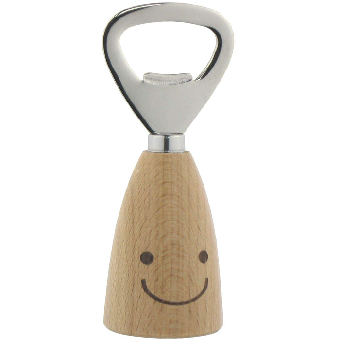 Nagao Waiwai Kitchen Bottle Opener 11.1cm Stainless Steel Wood Japan Made-Kiichin - The #1 Place for Japanese Goods in Your Hand!
